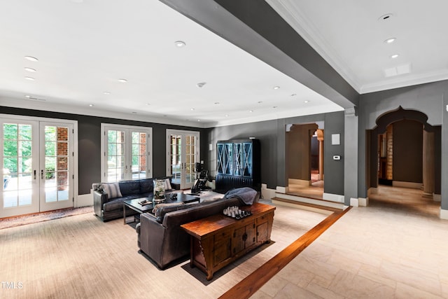 1820 Oatlands Ct, Wake Forest, NC 27587 - building lobby featuring ornamental molding and recessed lighting