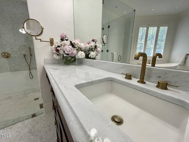 1820 Oatlands Ct, Wake Forest, NC 27587 - full bath with a shower stall and vanity