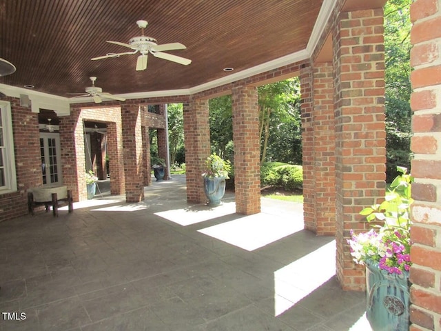 1820 Oatlands Ct, Wake Forest, NC 27587 - view of patio featuring ceiling fan