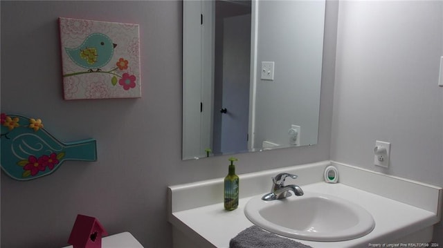 bathroom featuring vanity