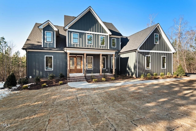 view of front of property with a porch