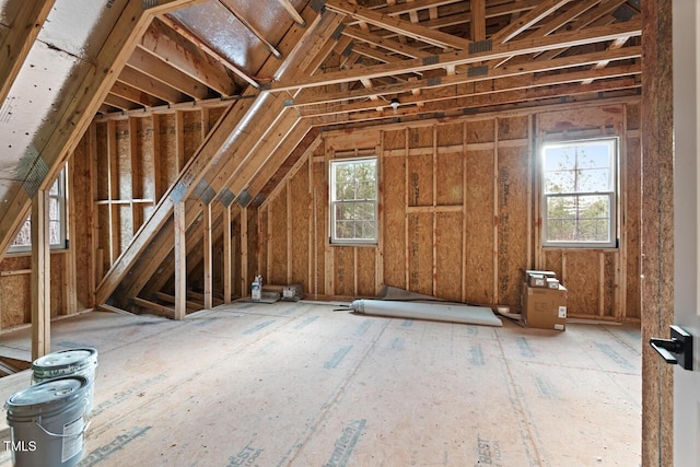 view of attic