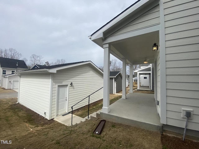 exterior space with a patio