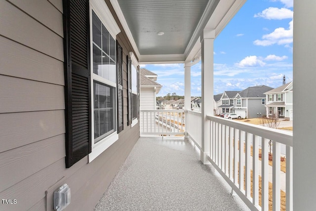 balcony with a residential view