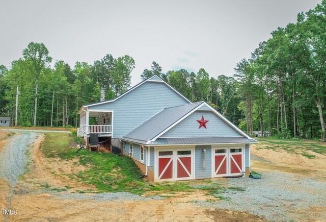 view of outdoor structure with a garage