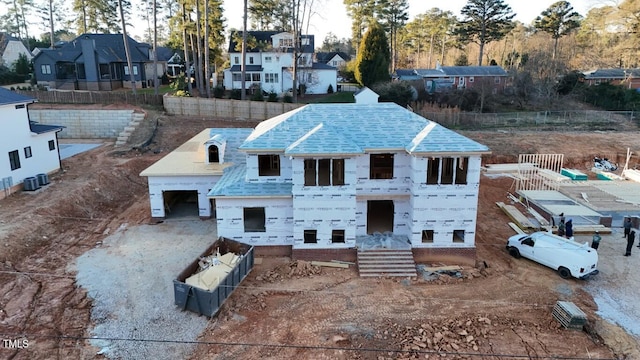 bird's eye view with a residential view