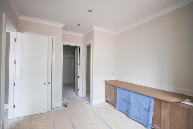 865 Wimbleton Dr, Raleigh, NC 27609 - unfurnished bedroom with crown molding