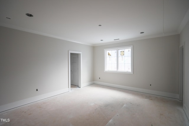 865 Wimbleton Dr, Raleigh, NC 27609 - spare room with crown molding and baseboards