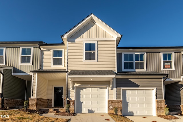 view of property with a garage