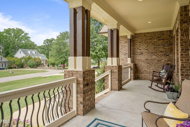 view of patio with covered porch