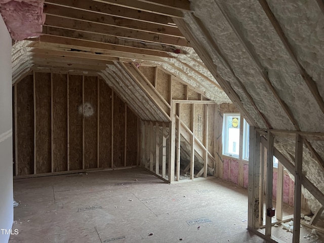 view of attic