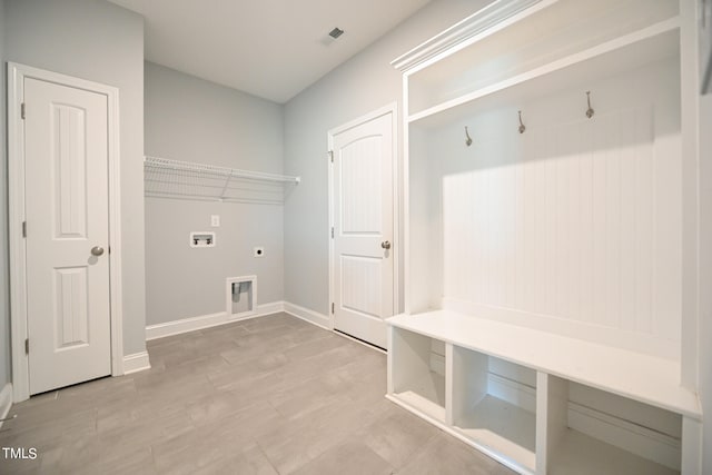 mudroom featuring light tile patterned floors