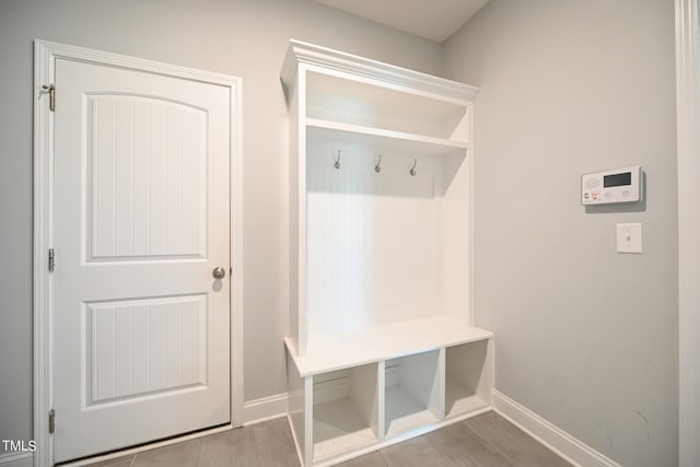 mudroom featuring light hardwood / wood-style floors