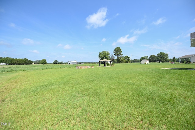 view of yard featuring a gazebo