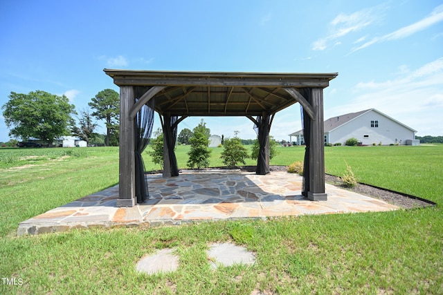 view of patio / terrace with a gazebo