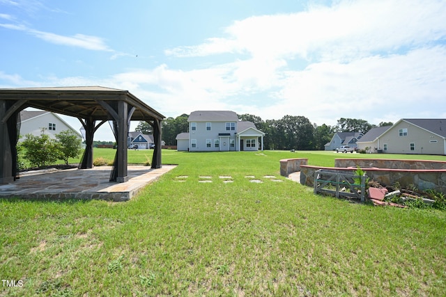 view of yard featuring a gazebo