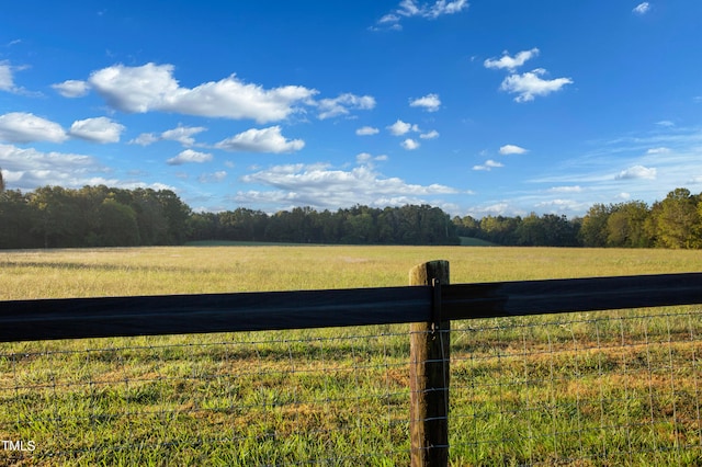 view of yard featuring a rural view