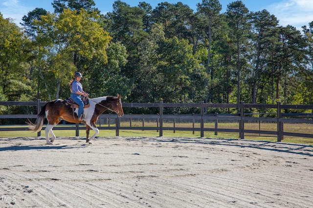 view of horse barn