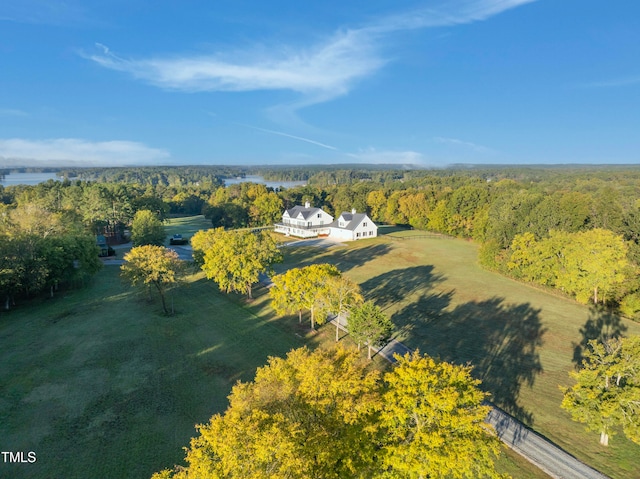 drone / aerial view with a rural view