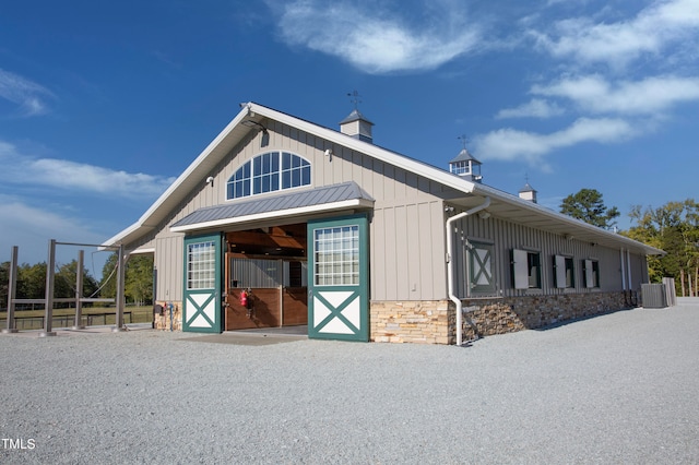 view of horse barn