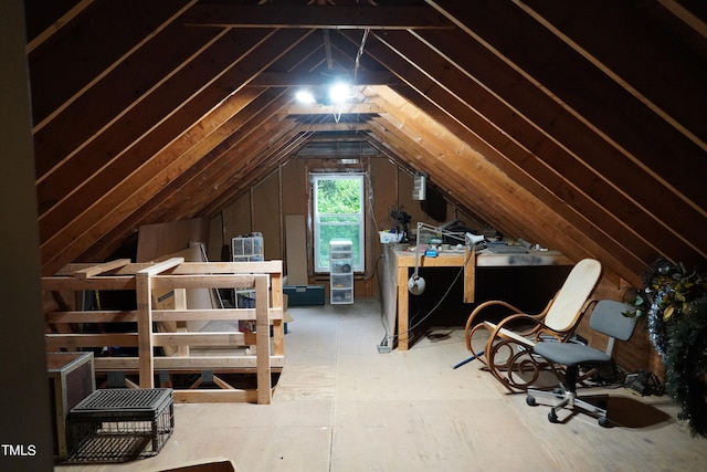 view of attic