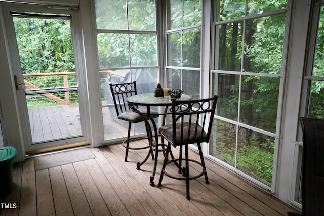 view of sunroom