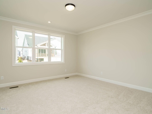 205 Wash Hollow Dr, Wendell, NC 27591 - empty room featuring ornamental molding and carpet flooring