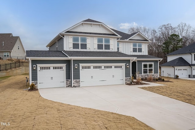 craftsman-style home featuring a garage