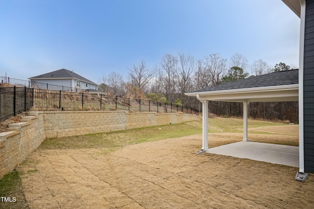 view of yard featuring a patio area