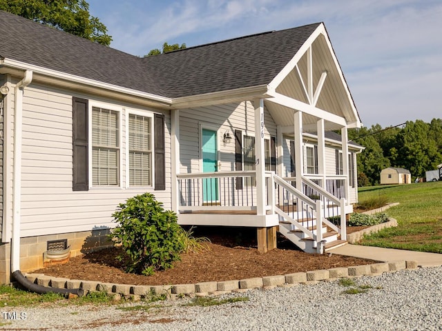 view of front of house with covered porch