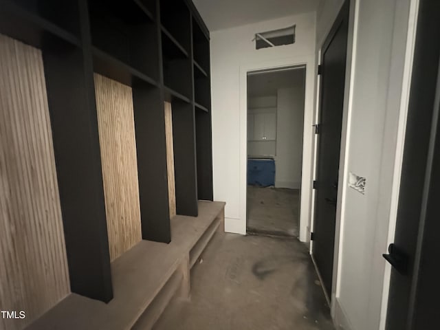 mudroom featuring concrete flooring