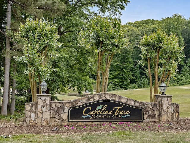 view of community sign