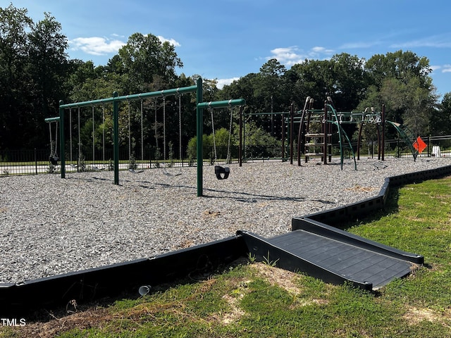 view of jungle gym