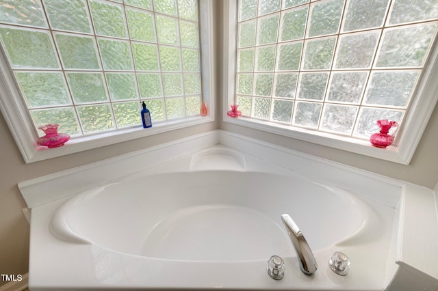 bathroom featuring a washtub