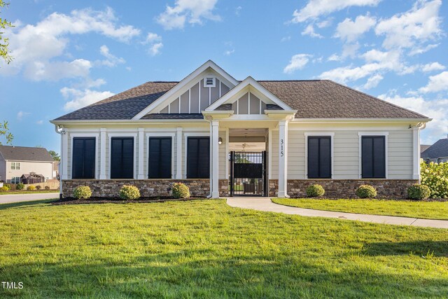 exterior space featuring a lawn