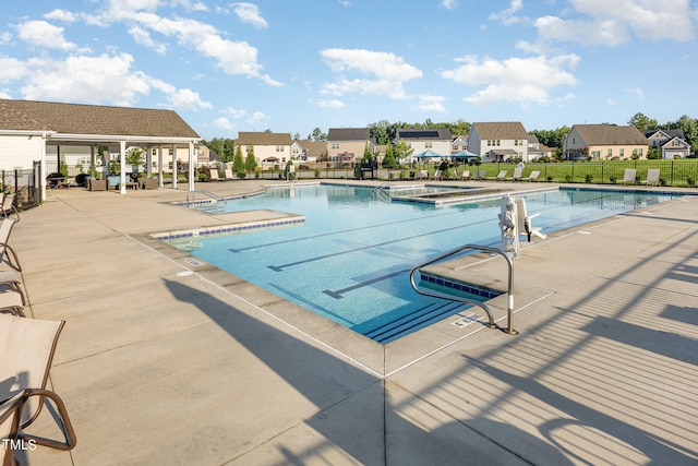 view of pool with a patio area