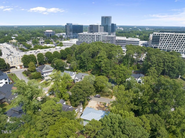 aerial view featuring a city view