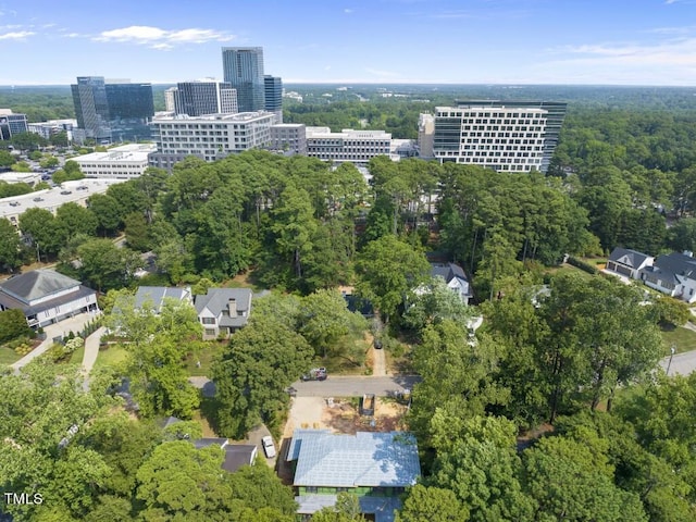 drone / aerial view featuring a view of city