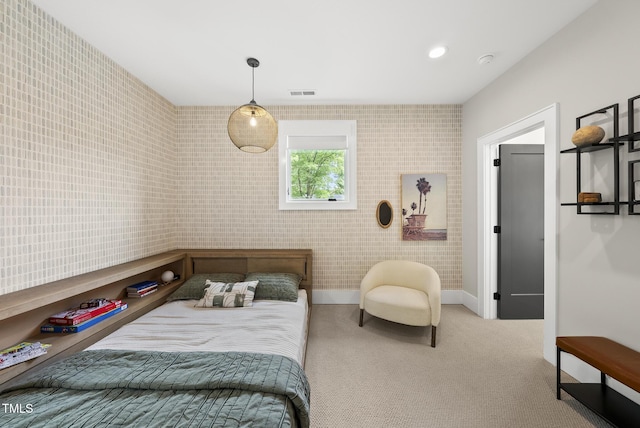 4123 Rockingham Dr, Raleigh, NC 27609 - carpeted bedroom with baseboards and recessed lighting