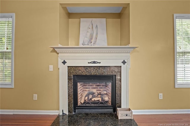 60 Hunters Way, Angier, NC 27501 - detailed view of a fireplace and wood finished floors