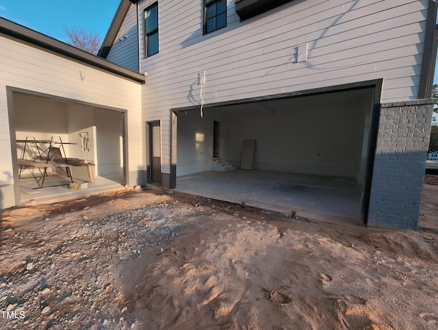 garage with driveway