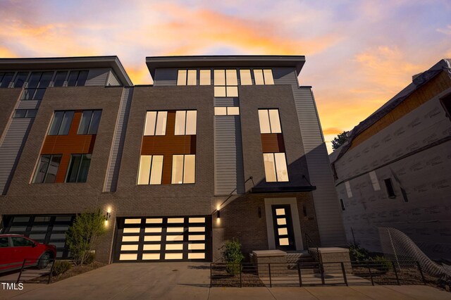 view of front of house featuring a garage