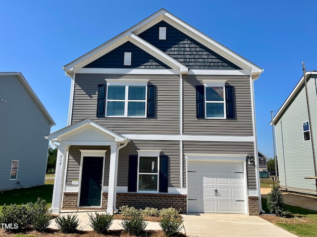 craftsman-style house with a garage