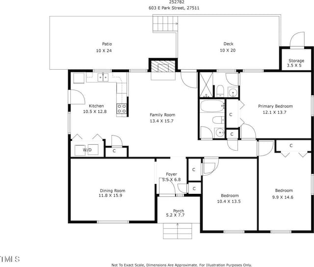 603 E Park St, Cary, NC 27511 - view of home floor plan