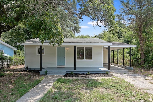 view of front of home with a porch