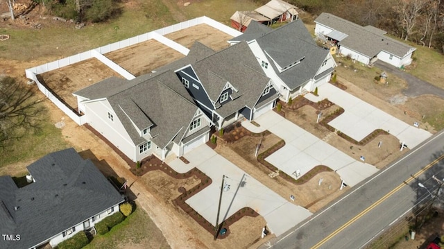 drone / aerial view with a residential view