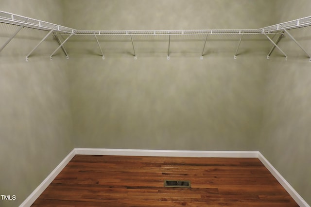 spacious closet with wood-type flooring