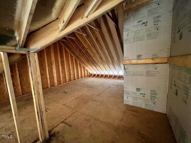 view of attic