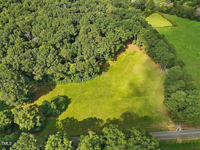 aerial view with a rural view