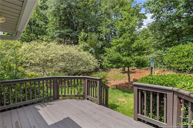 wooden deck featuring central AC